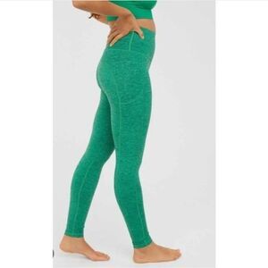 NWT OFFLINE Aerie The Hugger High Waisted Pocket Legging Green Alpine